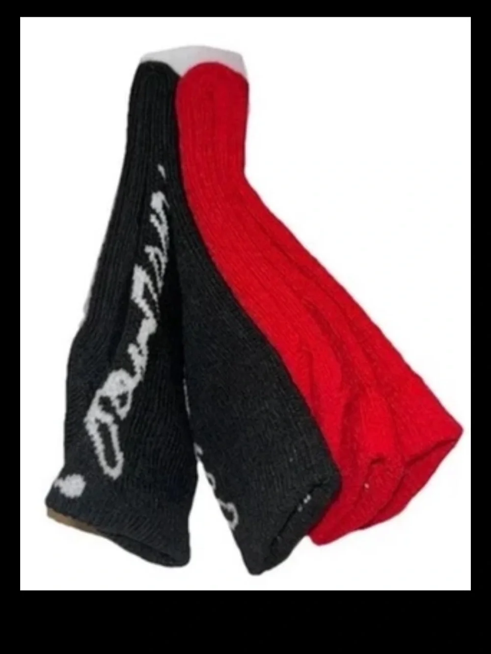 Nike Jumpman Kids Crew Socks 2 Pair Youth 5Y-7Y Red Black w Jordan Logo Cushion